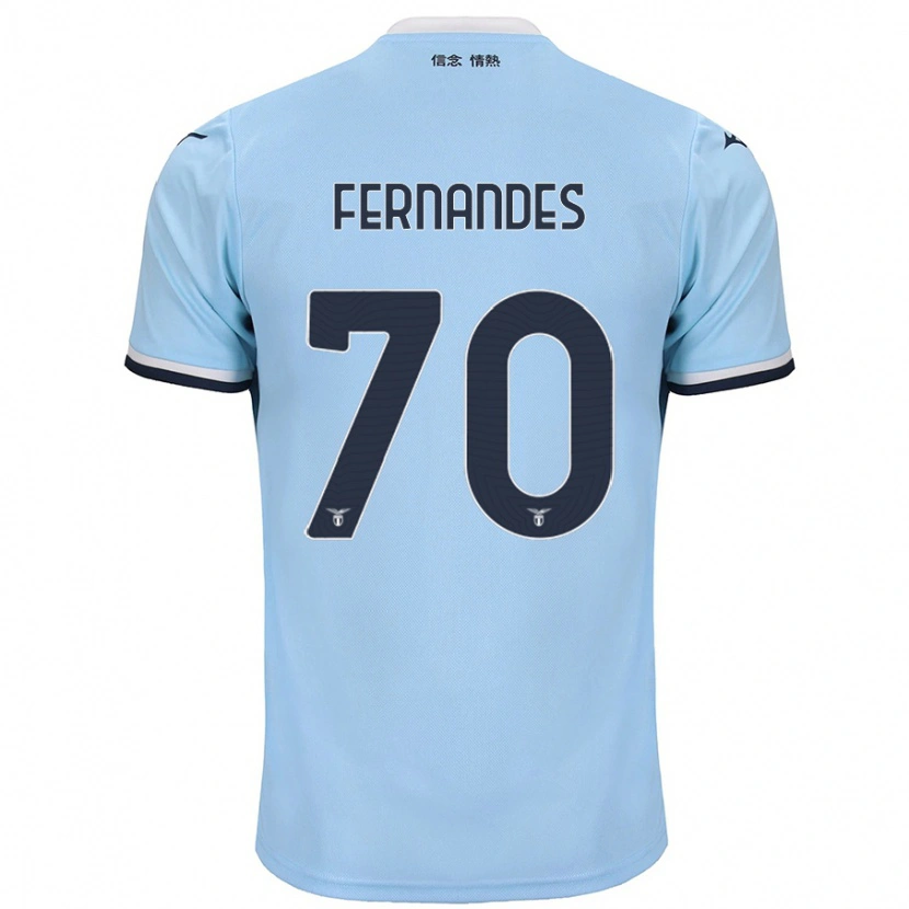 Danxen Donna Maglia Saná Fernandes #70 Blu Kit Gara Home 2024/25 Maglietta