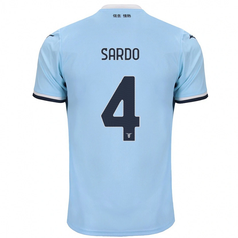 Danxen Donna Maglia Jacopo Sardo #4 Blu Kit Gara Home 2024/25 Maglietta