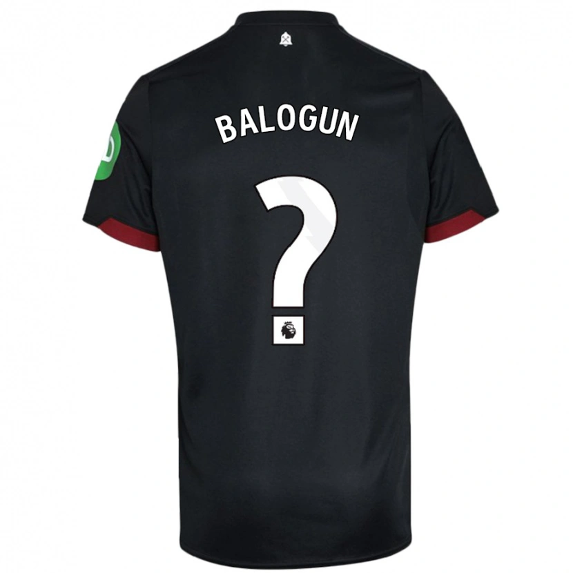 Danxen Donna Maglia Majid Balogun #0 Nero Bianco Kit Gara Away 2024/25 Maglietta