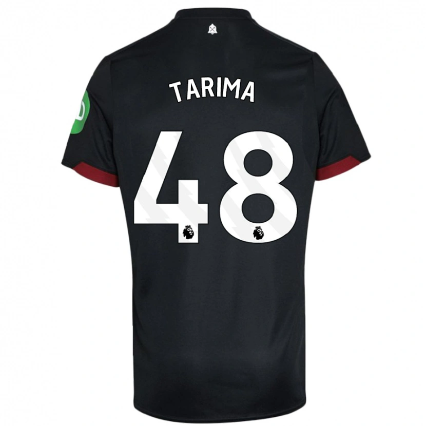 Danxen Donna Maglia Sean Tarima #48 Nero Bianco Kit Gara Away 2024/25 Maglietta