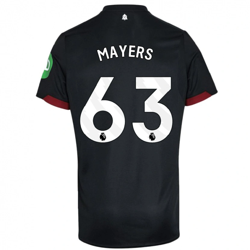 Danxen Donna Maglia Ezra Mayers #63 Nero Bianco Kit Gara Away 2024/25 Maglietta