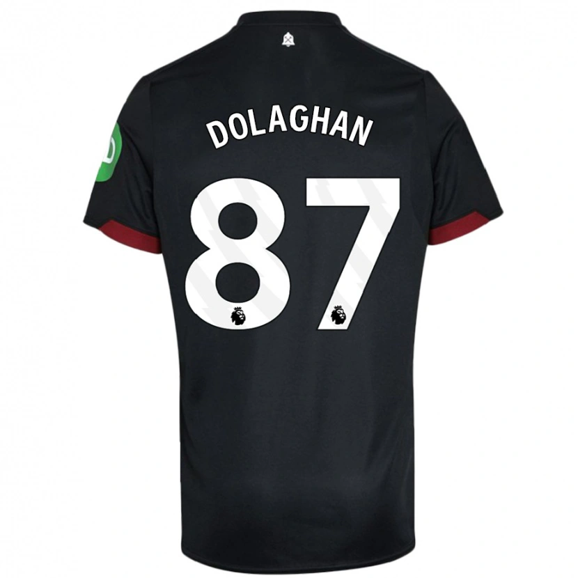 Danxen Donna Maglia Brad Dolaghan #87 Nero Bianco Kit Gara Away 2024/25 Maglietta