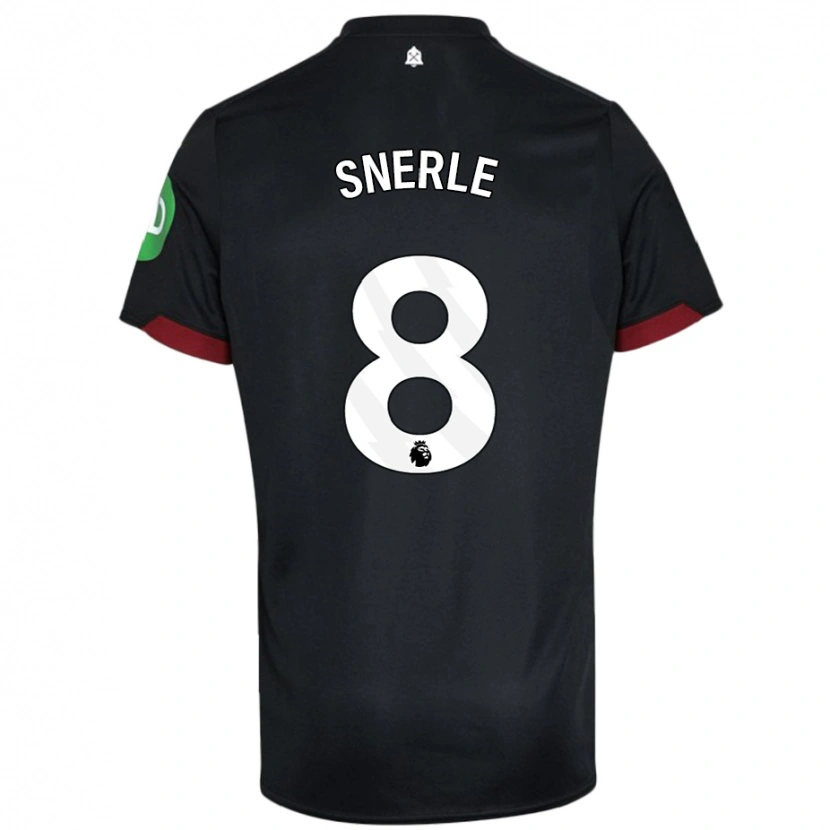 Danxen Donna Maglia Emma Snerle #8 Nero Bianco Kit Gara Away 2024/25 Maglietta
