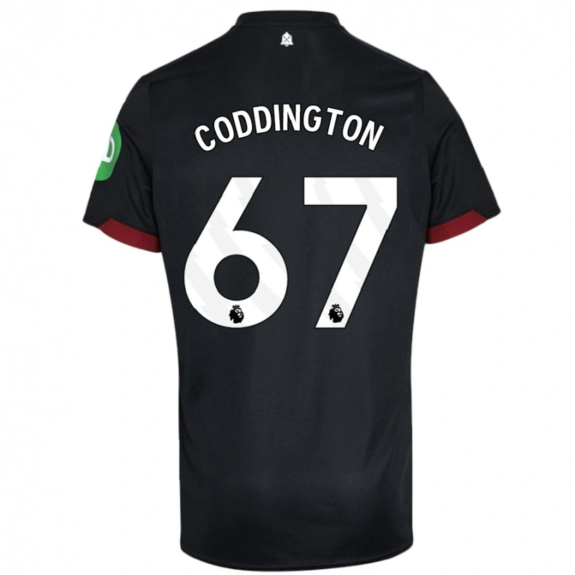 Danxen Donna Maglia Remy Coddington #67 Nero Bianco Kit Gara Away 2024/25 Maglietta