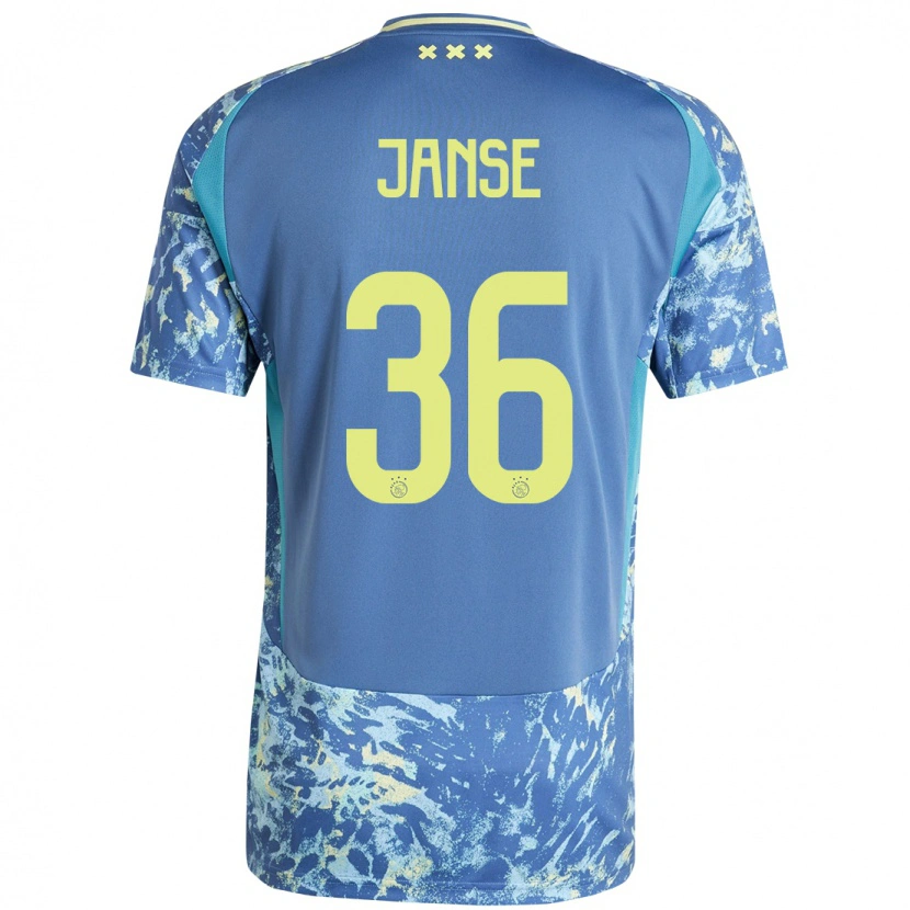 Danxen Donna Maglia Dies Janse #36 Grigio Blu Giallo Kit Gara Away 2024/25 Maglietta