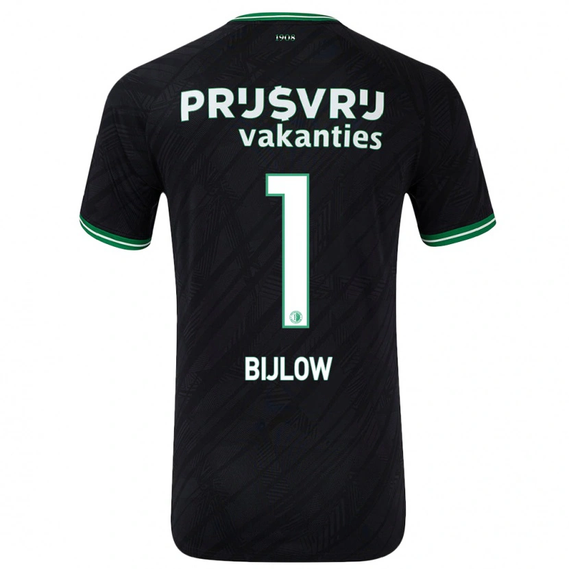 Danxen Donna Maglia Justin Bijlow #1 Nero Verde Kit Gara Away 2024/25 Maglietta