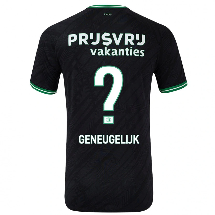 Danxen Donna Maglia Ivar Geneugelijk #0 Nero Verde Kit Gara Away 2024/25 Maglietta