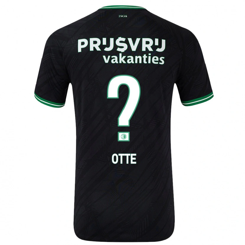 Danxen Donna Maglia Björn Otte #0 Nero Verde Kit Gara Away 2024/25 Maglietta