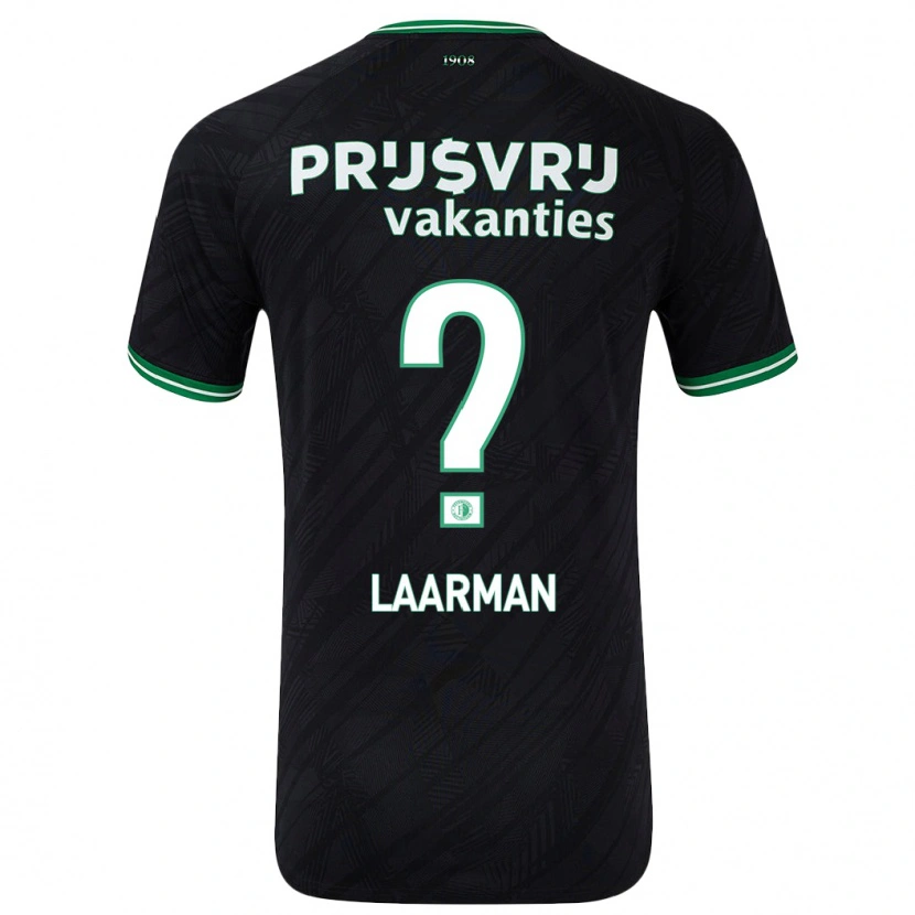 Danxen Donna Maglia Jimmi Laarman #0 Nero Verde Kit Gara Away 2024/25 Maglietta