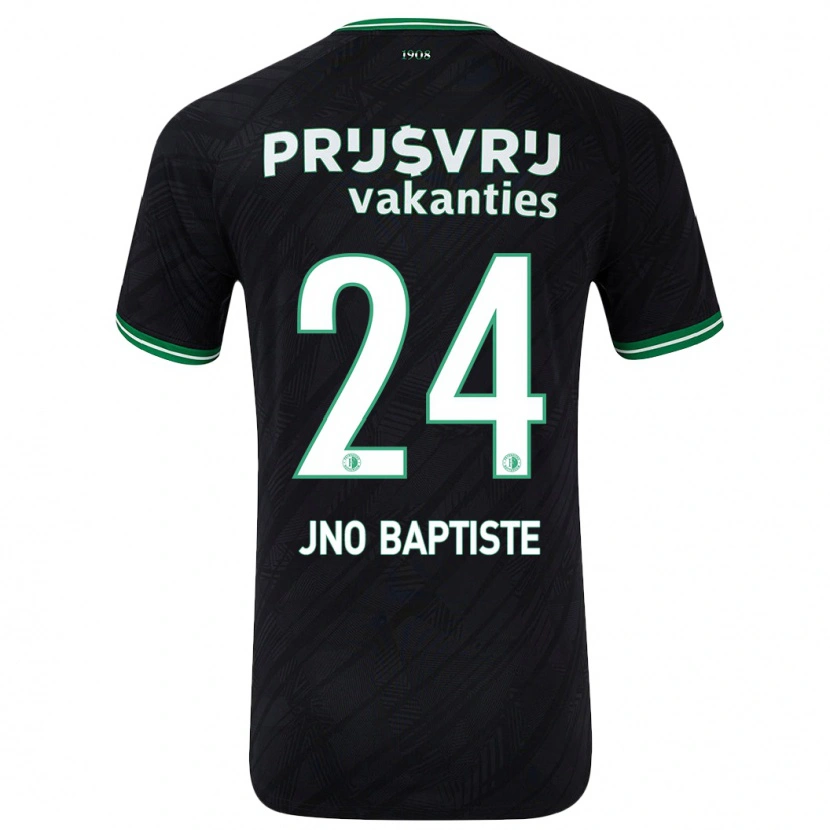 Danxen Donna Maglia Bridget Jno Baptiste #24 Nero Verde Kit Gara Away 2024/25 Maglietta