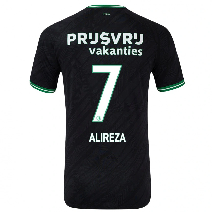 Danxen Donna Maglia Alireza Jahanbakhsh #7 Nero Verde Kit Gara Away 2024/25 Maglietta