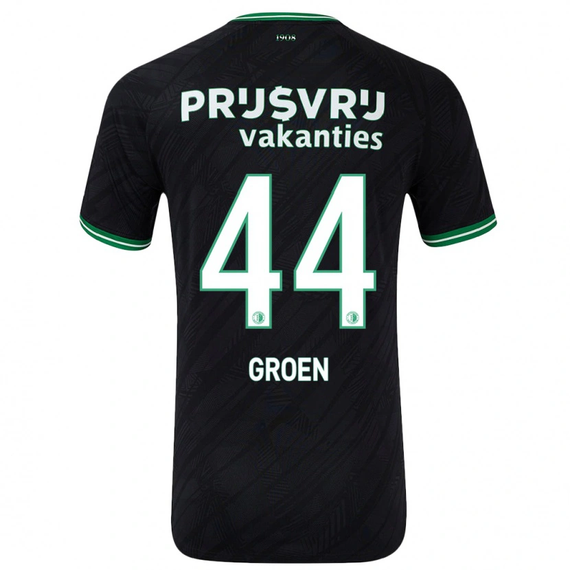 Danxen Donna Maglia Nesto Groen #44 Nero Verde Kit Gara Away 2024/25 Maglietta