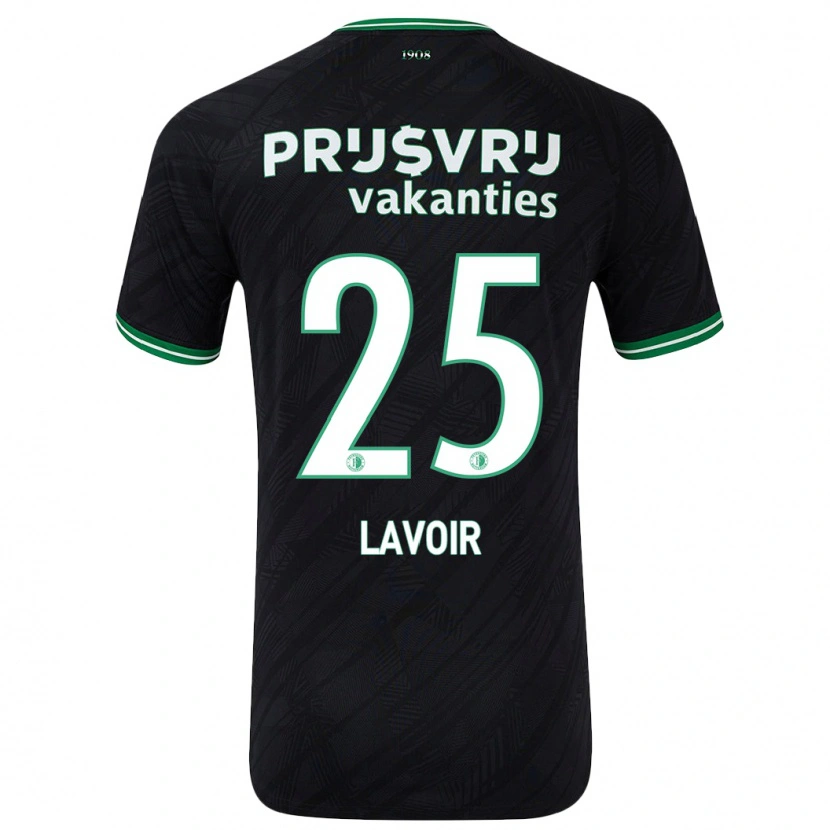 Danxen Donna Maglia Romee Van De Lavoir #25 Nero Verde Kit Gara Away 2024/25 Maglietta