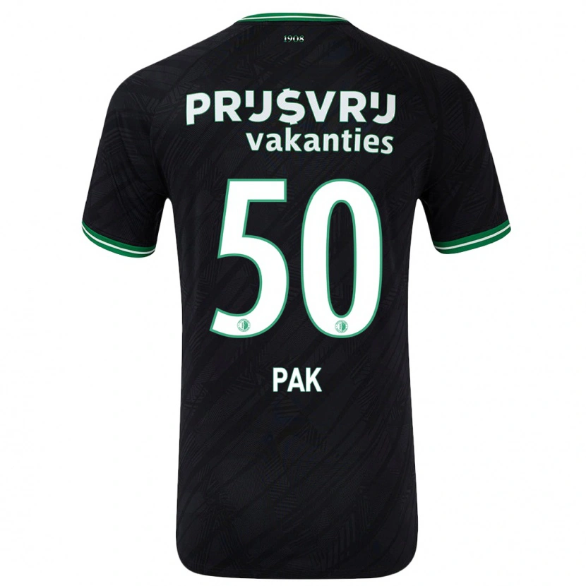 Danxen Donna Maglia Sam Pak #50 Nero Verde Kit Gara Away 2024/25 Maglietta