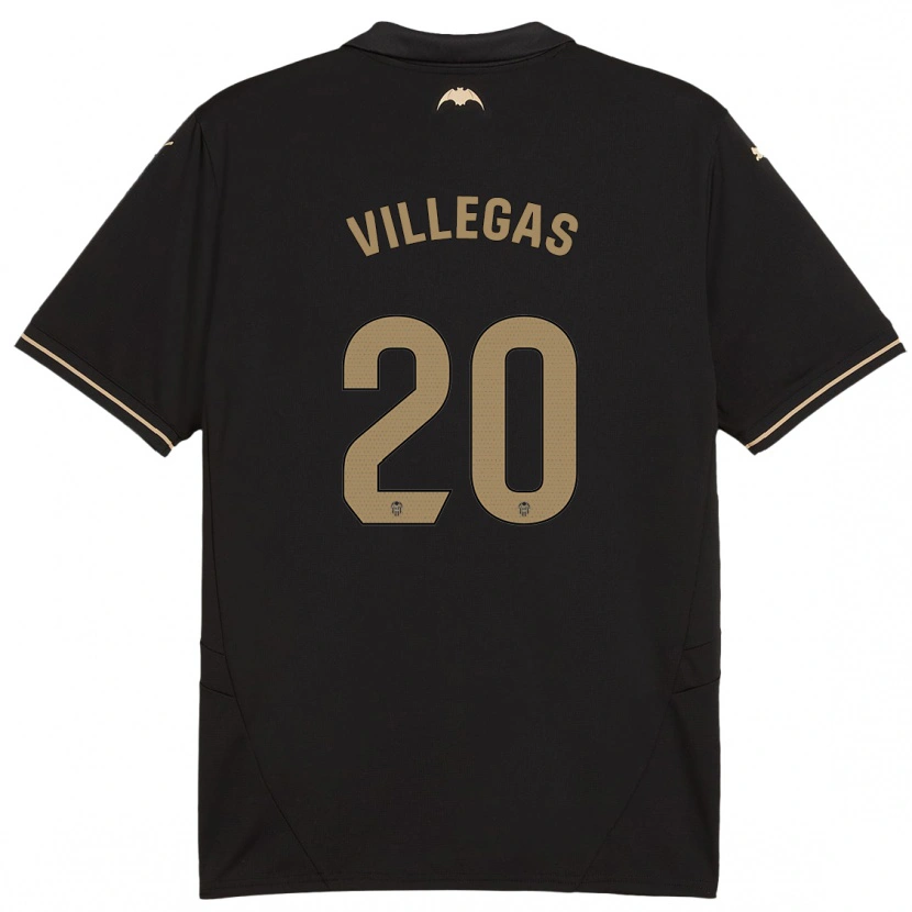 Danxen Donna Maglia Noelia Villegas #20 Nero Kit Gara Away 2024/25 Maglietta