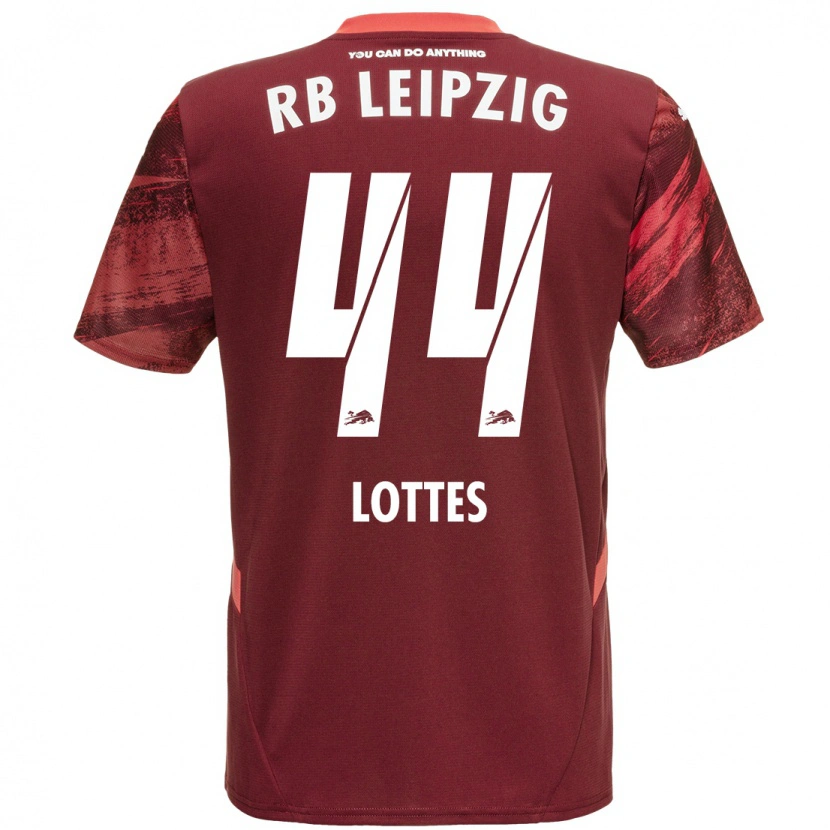 Danxen Donna Maglia Benjamin Lottes #44 Borgogna Kit Gara Away 2024/25 Maglietta