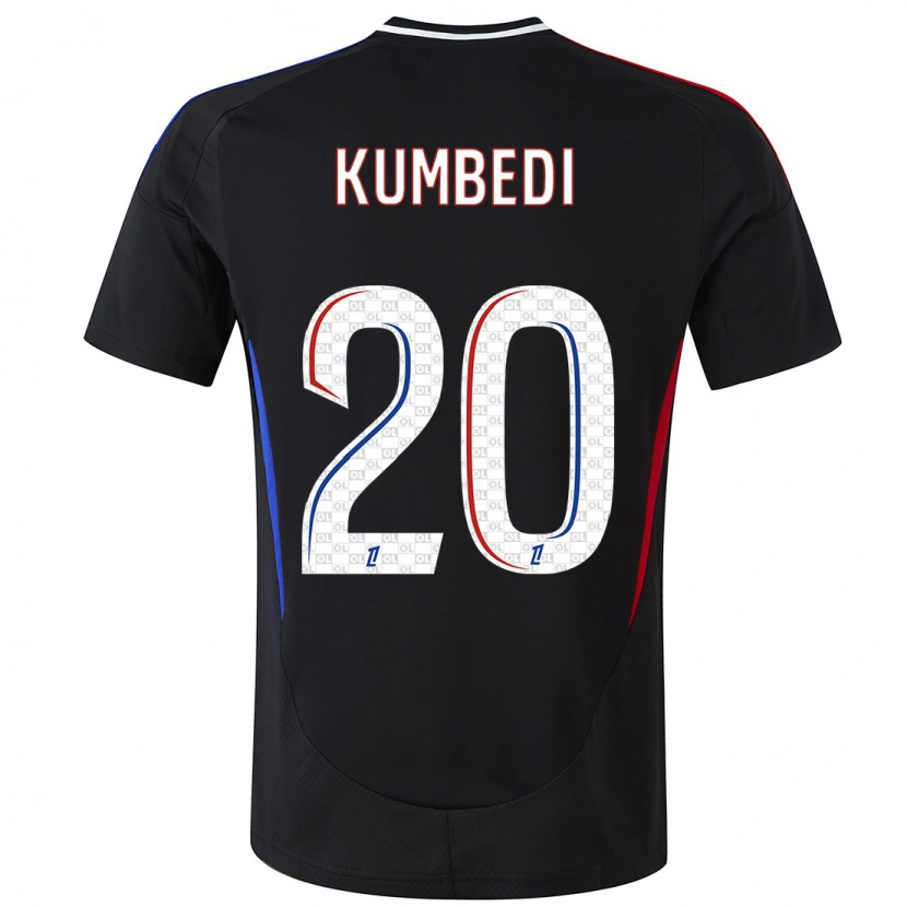 Danxen Donna Maglia Saël Kumbedi #20 Nero Kit Gara Away 2024/25 Maglietta