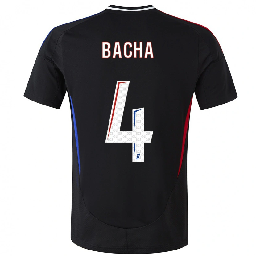 Danxen Donna Maglia Selma Bacha #4 Nero Kit Gara Away 2024/25 Maglietta