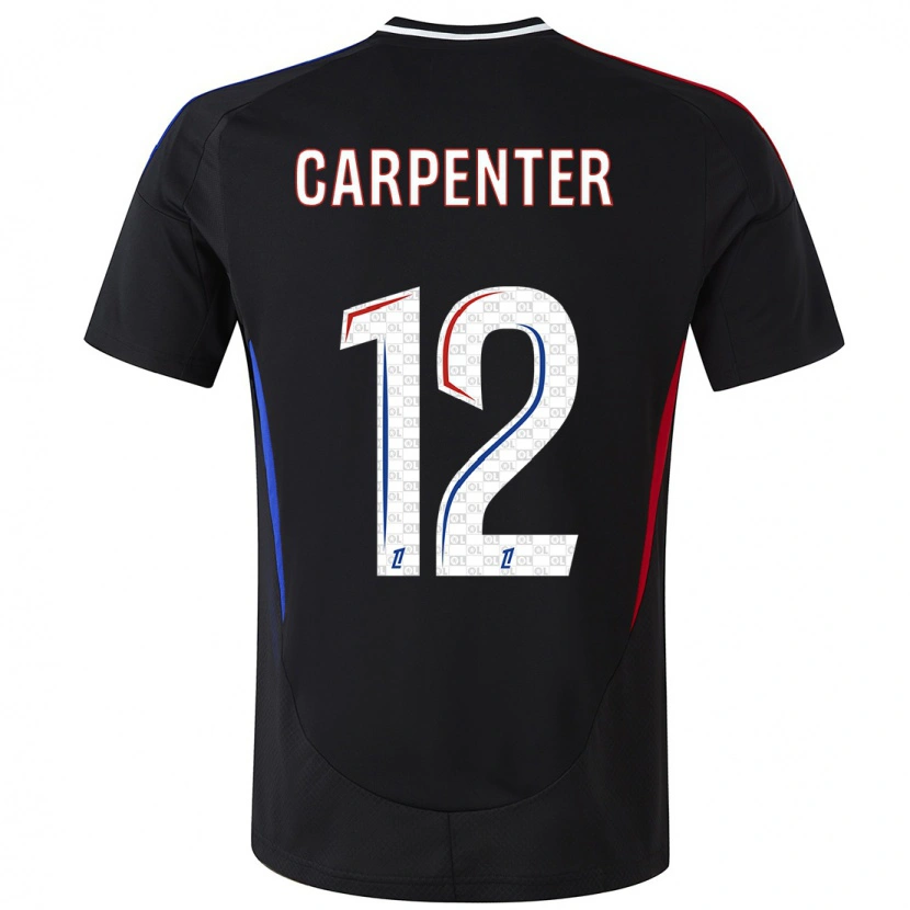Danxen Donna Maglia Ellie Carpenter #12 Nero Kit Gara Away 2024/25 Maglietta