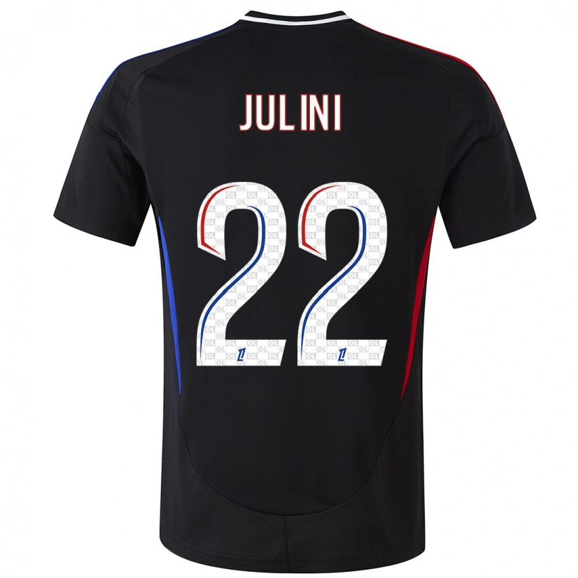 Danxen Donna Maglia Sally Julini #22 Nero Kit Gara Away 2024/25 Maglietta