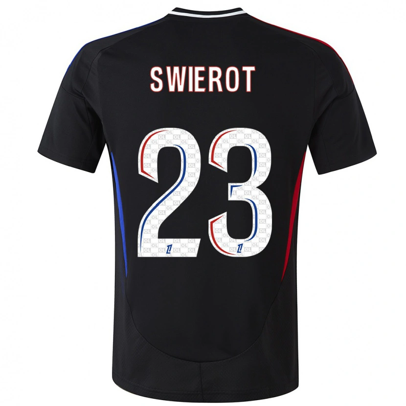 Danxen Donna Maglia Julie Swierot #23 Nero Kit Gara Away 2024/25 Maglietta
