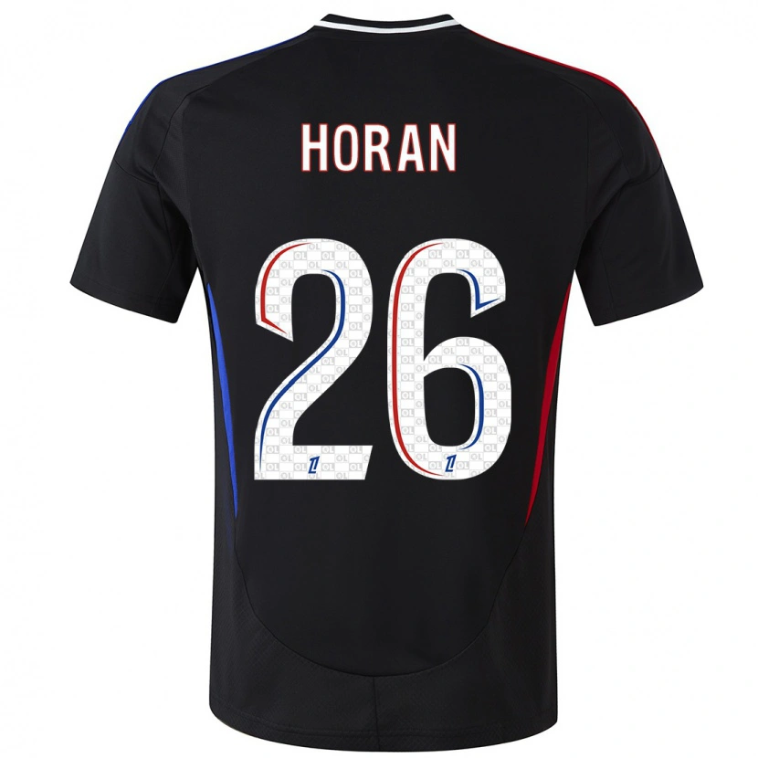 Danxen Donna Maglia Lindsey Horan #26 Nero Kit Gara Away 2024/25 Maglietta