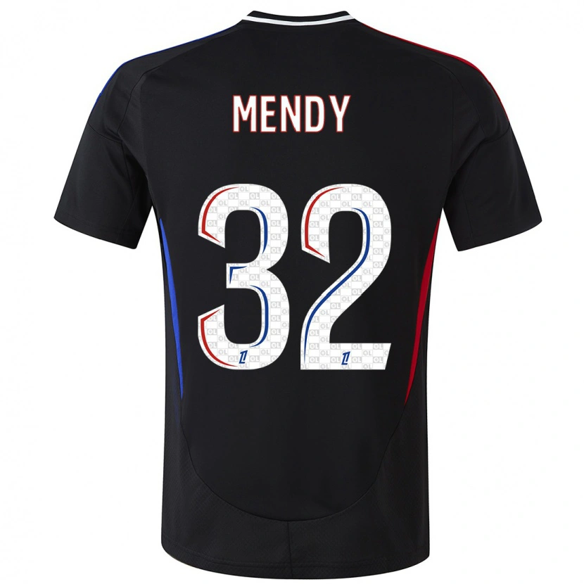 Danxen Donna Maglia Maeline Mendy #32 Nero Kit Gara Away 2024/25 Maglietta
