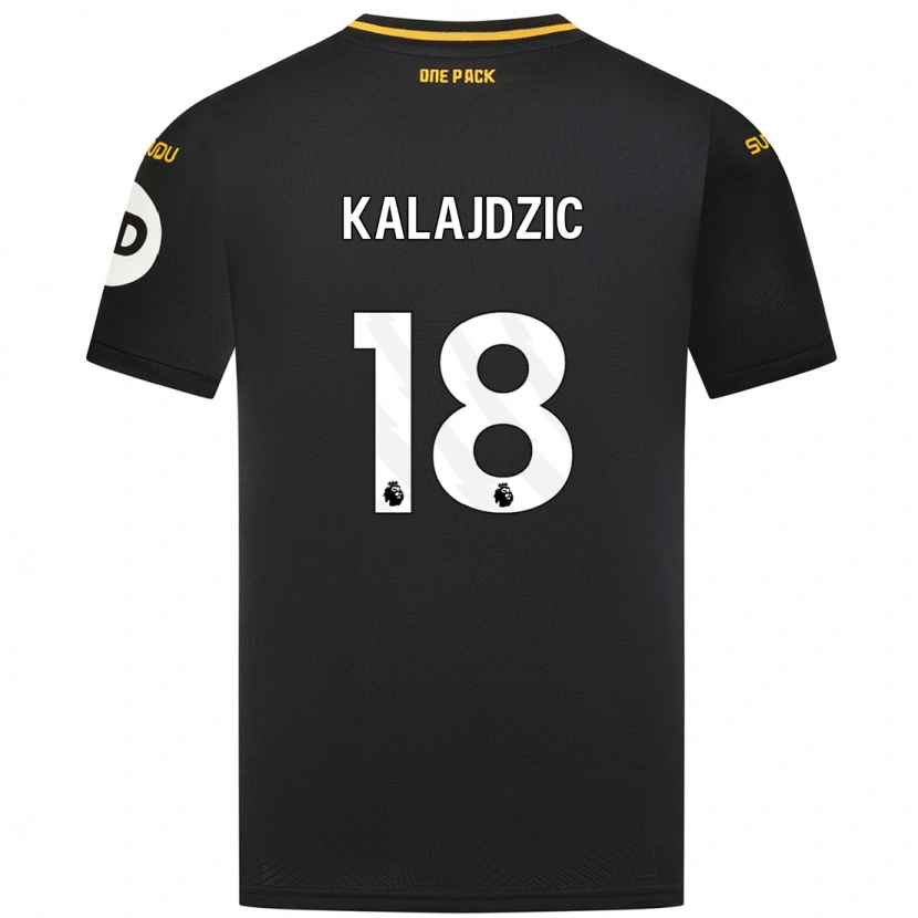 Danxen Donna Maglia Sasa Kalajdzic #18 Nero Kit Gara Away 2024/25 Maglietta