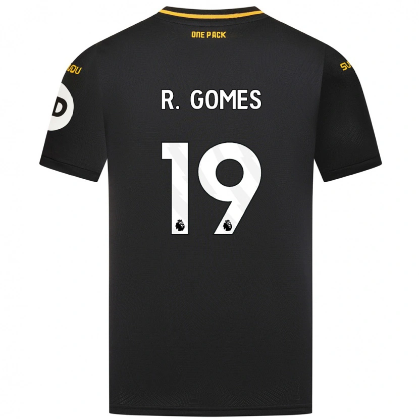 Danxen Donna Maglia Rodrigo Gomes #19 Nero Kit Gara Away 2024/25 Maglietta