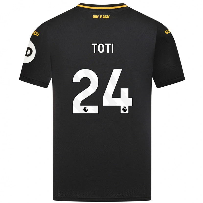 Danxen Donna Maglia Toti #24 Nero Kit Gara Away 2024/25 Maglietta