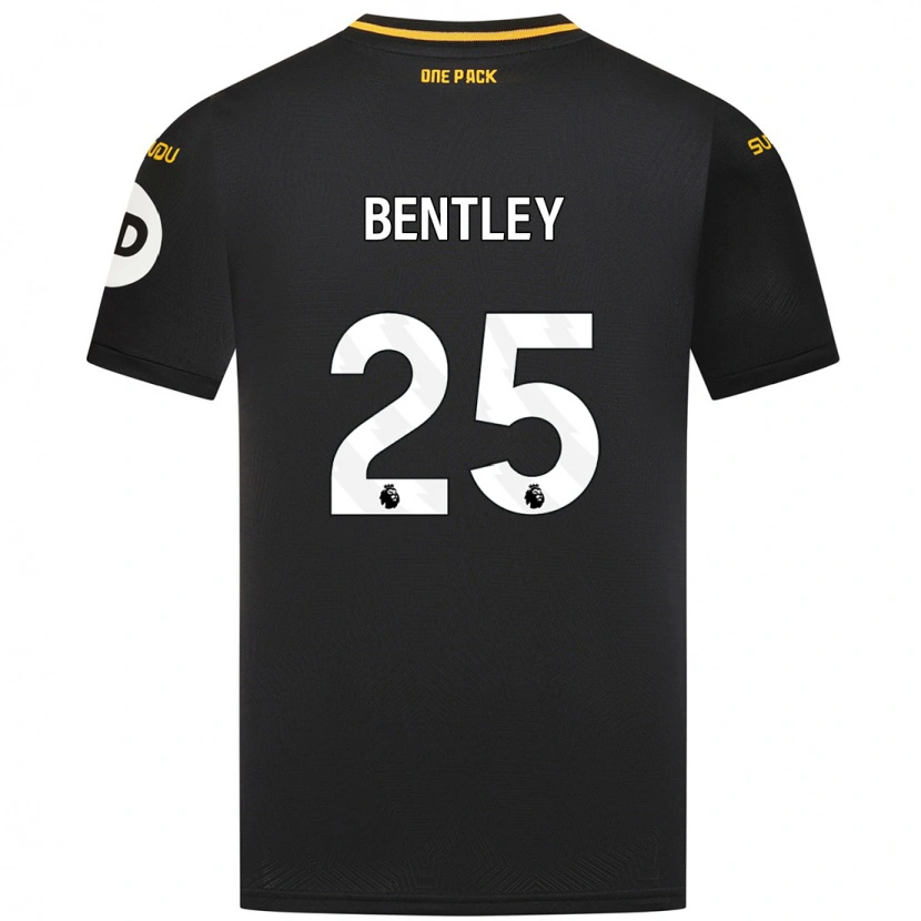 Danxen Donna Maglia Daniel Bentley #25 Nero Kit Gara Away 2024/25 Maglietta
