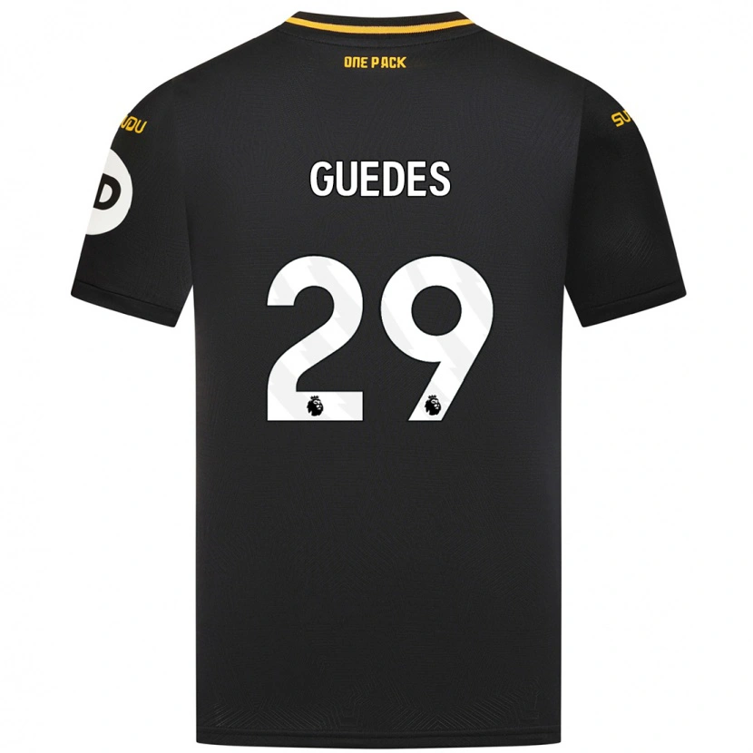 Danxen Donna Maglia Gonçalo Guedes #29 Nero Kit Gara Away 2024/25 Maglietta