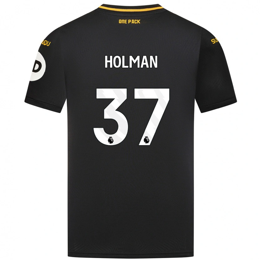 Danxen Donna Maglia Fletcher Holman #37 Nero Kit Gara Away 2024/25 Maglietta