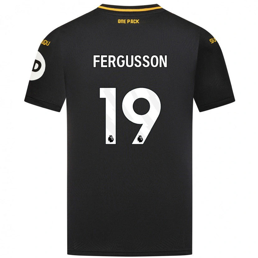Danxen Donna Maglia Liv Fergusson #19 Nero Kit Gara Away 2024/25 Maglietta