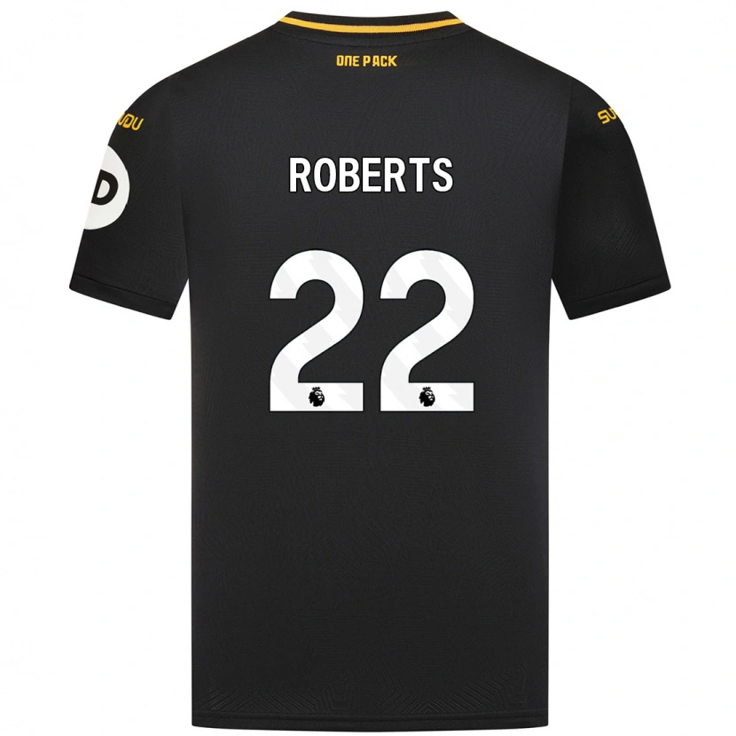 Danxen Donna Maglia Beth Roberts #22 Nero Kit Gara Away 2024/25 Maglietta
