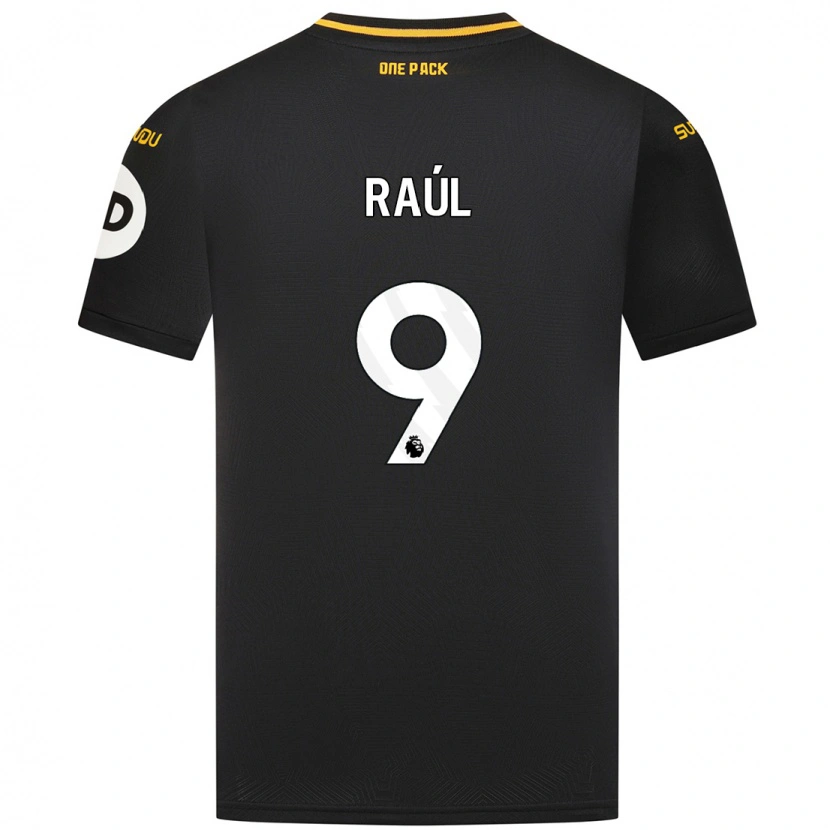 Danxen Donna Maglia Raul Jimenez #9 Nero Kit Gara Away 2024/25 Maglietta