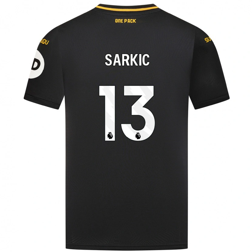Danxen Donna Maglia Matija Sarkic #13 Nero Kit Gara Away 2024/25 Maglietta