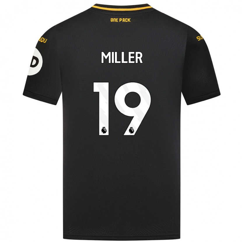 Danxen Donna Maglia Ali Miller #19 Nero Kit Gara Away 2024/25 Maglietta