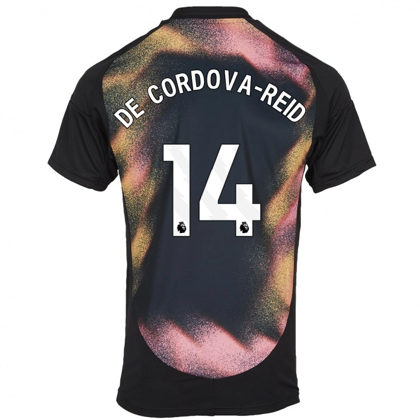 Danxen Donna Maglia Bobby De Cordova-Reid #14 Nero Bianco Kit Gara Away 2024/25 Maglietta