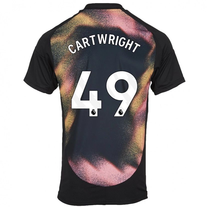 Danxen Donna Maglia Henry Cartwright #49 Nero Bianco Kit Gara Away 2024/25 Maglietta