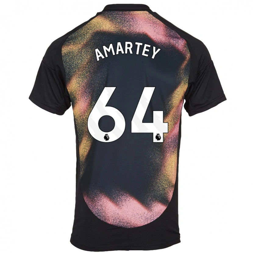 Danxen Donna Maglia Bobby Amartey #64 Nero Bianco Kit Gara Away 2024/25 Maglietta