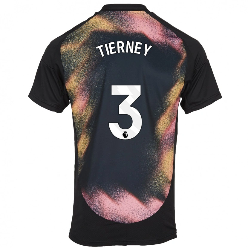 Danxen Donna Maglia Sam Tierney #3 Nero Bianco Kit Gara Away 2024/25 Maglietta