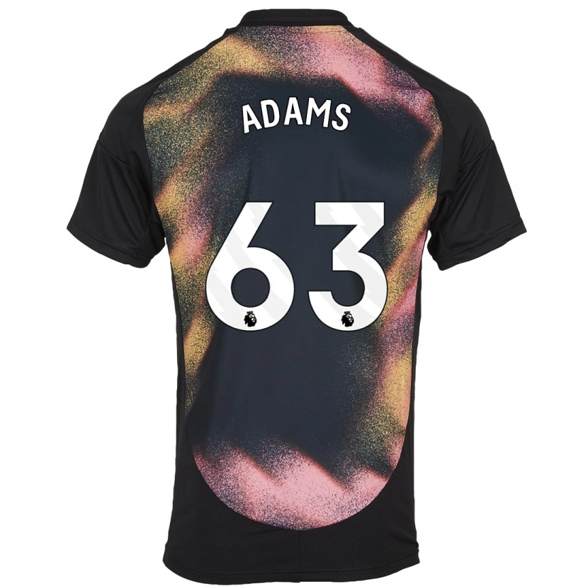 Danxen Donna Maglia Bayli Spencer Adams #63 Nero Bianco Kit Gara Away 2024/25 Maglietta