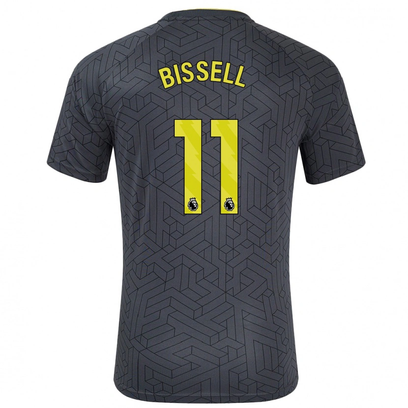 Danxen Donna Maglia Emma Bissell #11 Nero Giallo Kit Gara Away 2024/25 Maglietta