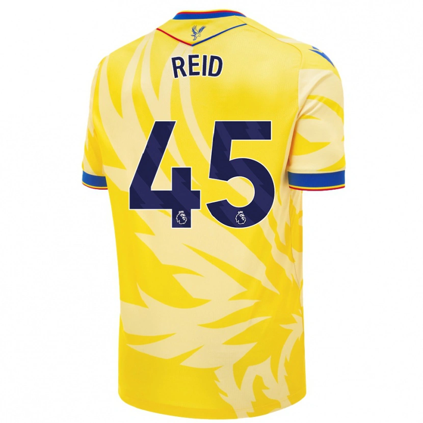 Danxen Donna Maglia Dylan Reid #45 Giallo Kit Gara Away 2024/25 Maglietta