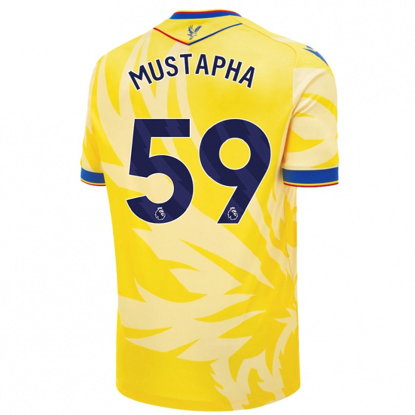 Danxen Donna Maglia Hindolo Mustapha #59 Giallo Kit Gara Away 2024/25 Maglietta
