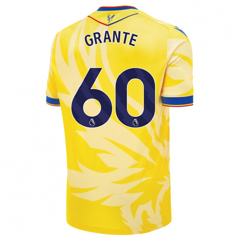 Danxen Donna Maglia Jake Grante #60 Giallo Kit Gara Away 2024/25 Maglietta