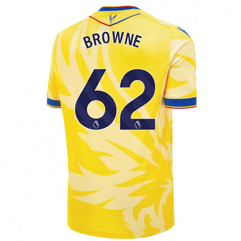 Danxen Donna Maglia Luke Browne #62 Giallo Kit Gara Away 2024/25 Maglietta