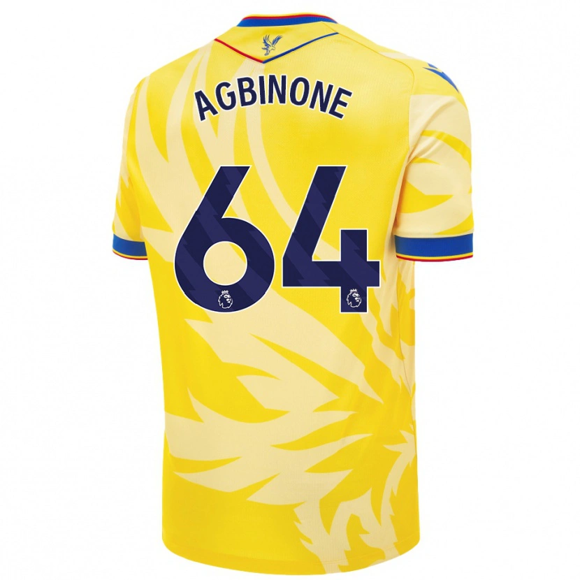 Danxen Donna Maglia Asher Agbinone #64 Giallo Kit Gara Away 2024/25 Maglietta