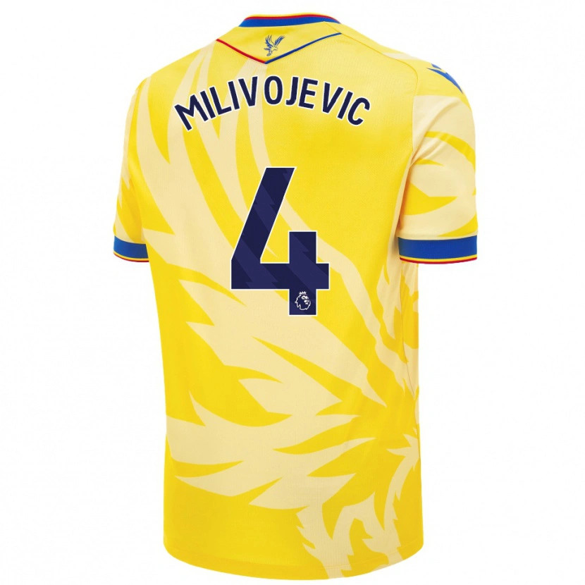 Danxen Donna Maglia Luka Milivojevic #4 Giallo Kit Gara Away 2024/25 Maglietta